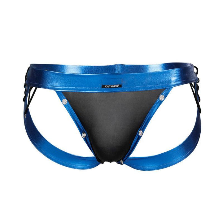 CUT4MEN - JOCKSTRAP DESIRE BLAUES KUNSTLEDER XL - INTIM SPACE Online Sexshop