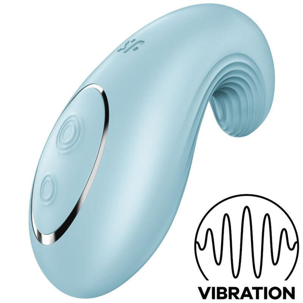 SATISFYER - DIPPING DELIGHT AUFLEGVIBRATOR BLAU - INTIM SPACE Online Sexshop