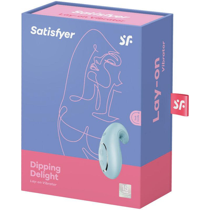 SATISFYER - DIPPING DELIGHT AUFLEGVIBRATOR BLAU - INTIM SPACE Online Sexshop