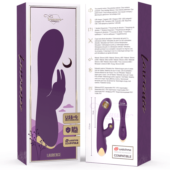 TREASURE - LAURENCE RABBIT VIBRATOR WATCHME WIRELESS-TECHNOLOGIE KOMPATIBEL - INTIM SPACE Online Sexshop