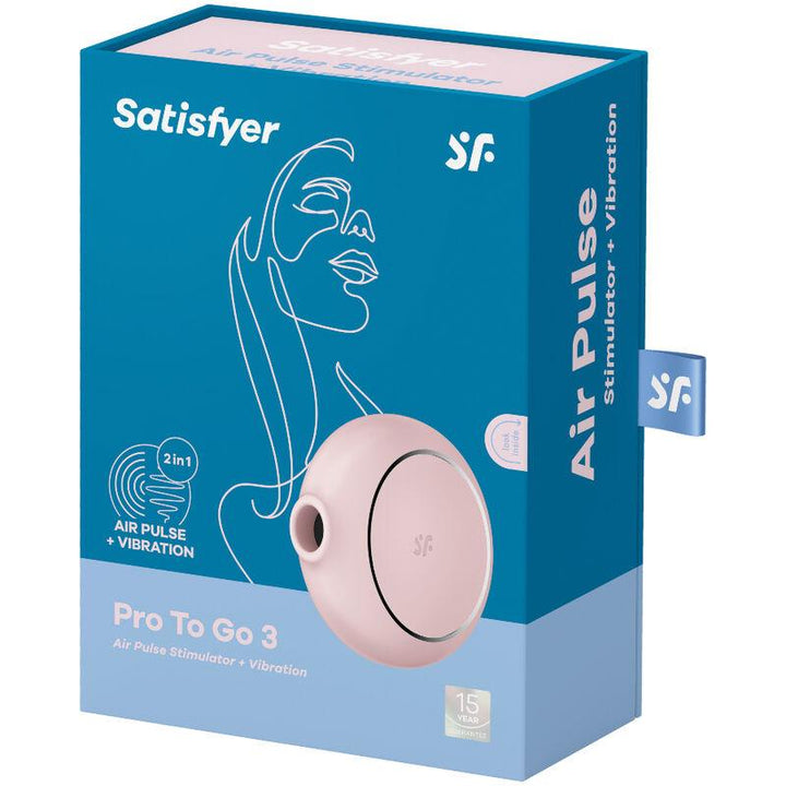 SATISFYER - PRO TO GO - DOPPELTER LUFTPULSSTIMULATOR - VIBRATOR ROSA - INTIM SPACE Online Sexshop