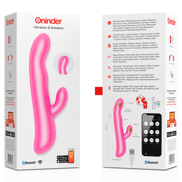 ONINDER - OSLO VIBRATION - ROTATION ROSA - KOSTENLOSE APP - INTIM SPACE Online Sexshop