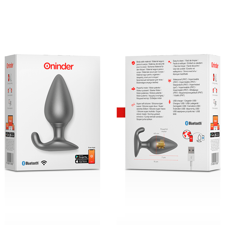 ONINDER - RIO VIBRIERENDER ANALPLUG SCHWARZ - KOSTENLOSE APP - INTIM SPACE Online Sexshop