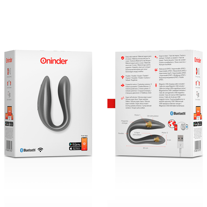 ONINDER - LISBOA G-SPOT- UND KLITORALSTIMULATOR SCHWARZ - KOSTENLOSE APP - INTIM SPACE Online Sexshop