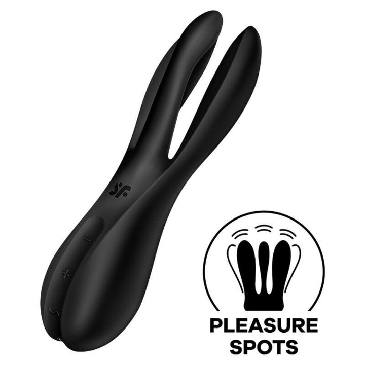 SATISFYER - THREESOME - VIBRATOR SCHWARZ - INTIM SPACE Online Sexshop