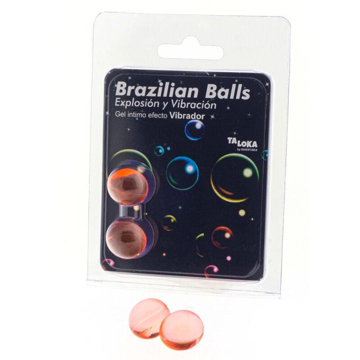 TALOKA - 2 BRASILIANISCHE BLLE MIT VIBRATIONSEFFEKT, AUFREGENDES GEL - INTIM SPACE Online Sexshop