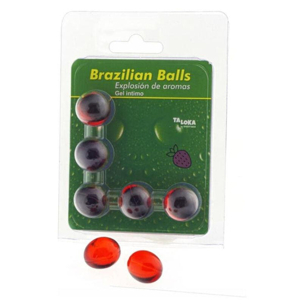 TALOKA - 5 BRASILIANISCHE KUGELN ERDBEER-INTIM-GEL - INTIM SPACE Online Sexshop