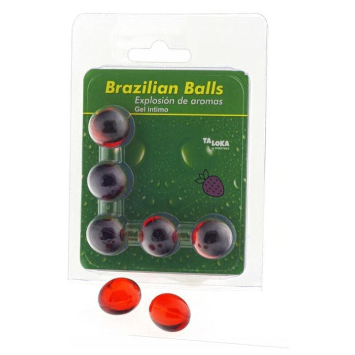 TALOKA - 5 BRASILIANISCHE KUGELN ERDBEER-INTIM-GEL - INTIM SPACE Online Sexshop