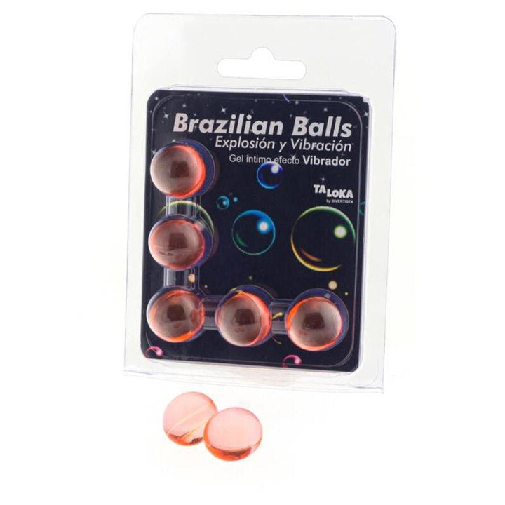 TALOKA - 5 BRASILIANISCHE BLLE MIT VIBRATIONSEFFEKT, AUFREGENDES GEL - INTIM SPACE Online Sexshop