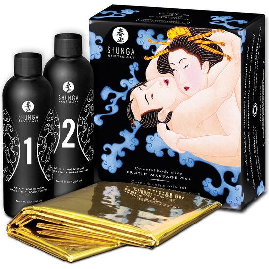 SHUNGA - ORIENTALISCHES BODY-TO-BODY-EROTISCHES MASSAGEGEL MIT EXOTISCHEN FRÜCHTEN - INTIM SPACE Online Sexshop