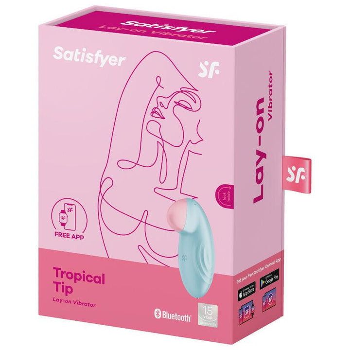 SATISFYER - TROPICAL TIP AUFLEGVIBRATOR BLAU - INTIM SPACE Online Sexshop