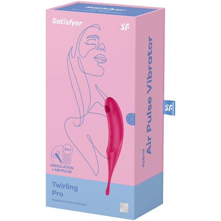 SATISFYER - TWIRLING PRO AIR PULSE STIMULATOR - VIBRATOR ROT - INTIM SPACE Online Sexshop