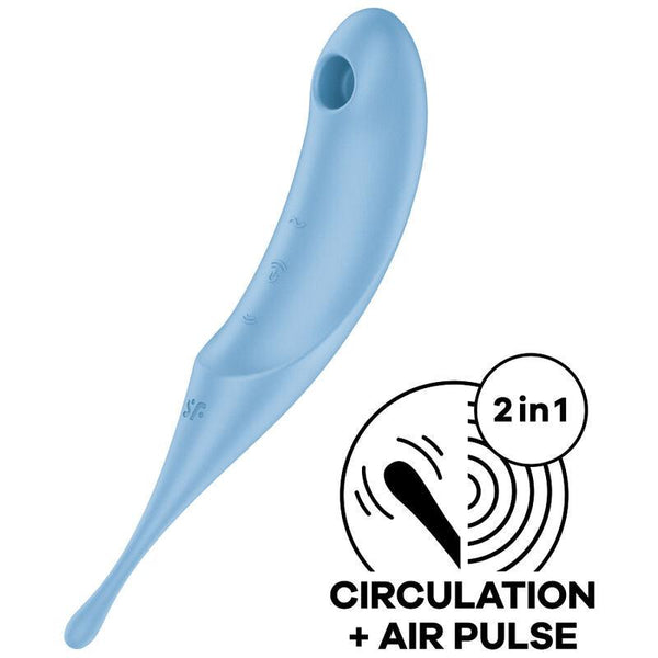 SATISFYER - TWIRLING PRO AIR PULSE STIMULATOR - VIBRATOR BLAU - INTIM SPACE Online Sexshop