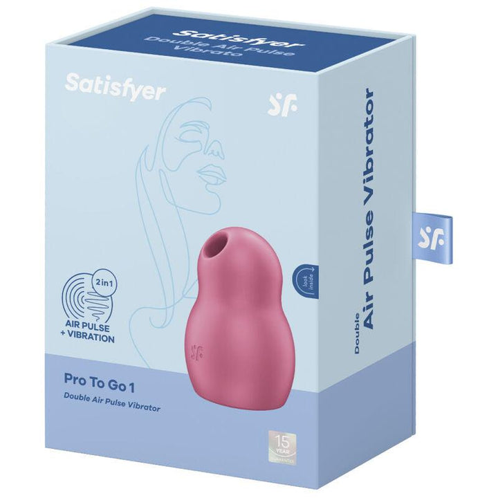 SATISFYER - PRO TO GO - DOPPELTER LUFTPULSSTIMULATOR - VIBRATOR ROT - INTIM SPACE Online Sexshop