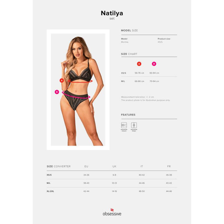 OBSESSIVE - NATILYA SET ZWEITEILIG XS/S - INTIM SPACE Online Sexshop