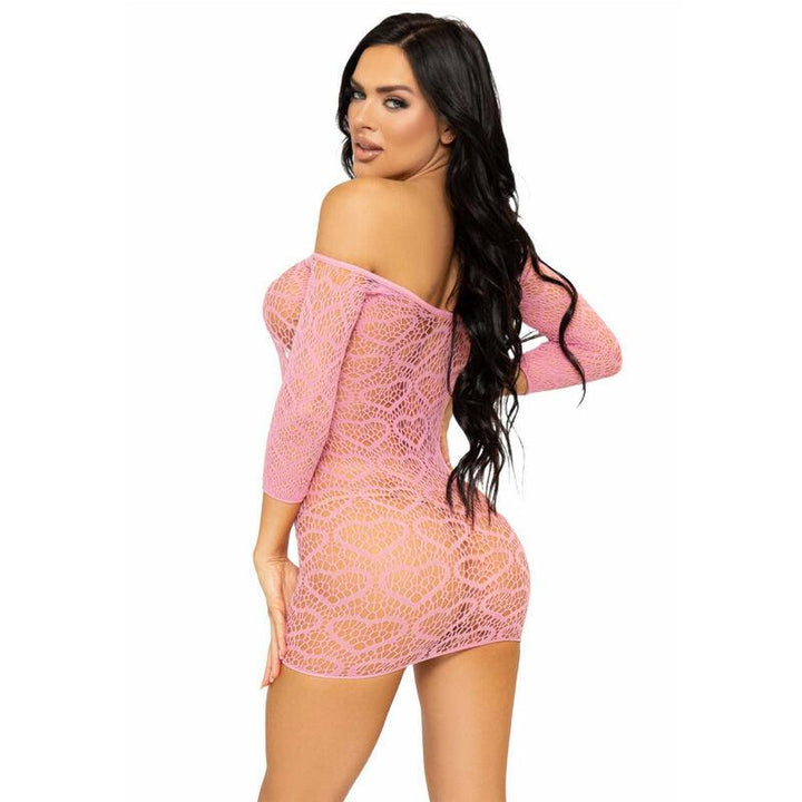 LEG AVENUE - HEART NET MINIKLEID EINE GRÖSSE - ROSA - INTIM SPACE Online Sexshop