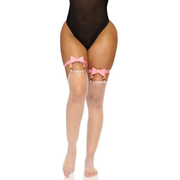 LEG AVENUE - VEGANES LEDER-OBERTEIL-HOHES GARTER-EINHEITSGRÖSSE - ROSA - INTIM SPACE Online Sexshop