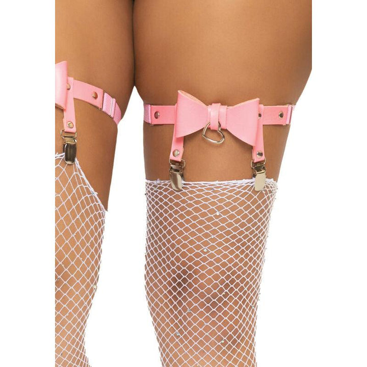 LEG AVENUE - VEGANES LEDER-OBERTEIL-HOHES GARTER-EINHEITSGRÖSSE - ROSA - INTIM SPACE Online Sexshop