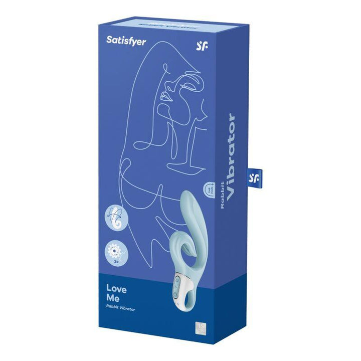 SATISFYER - LOVE ME RABBIT VIBRATION BLAU - INTIM SPACE Online Sexshop