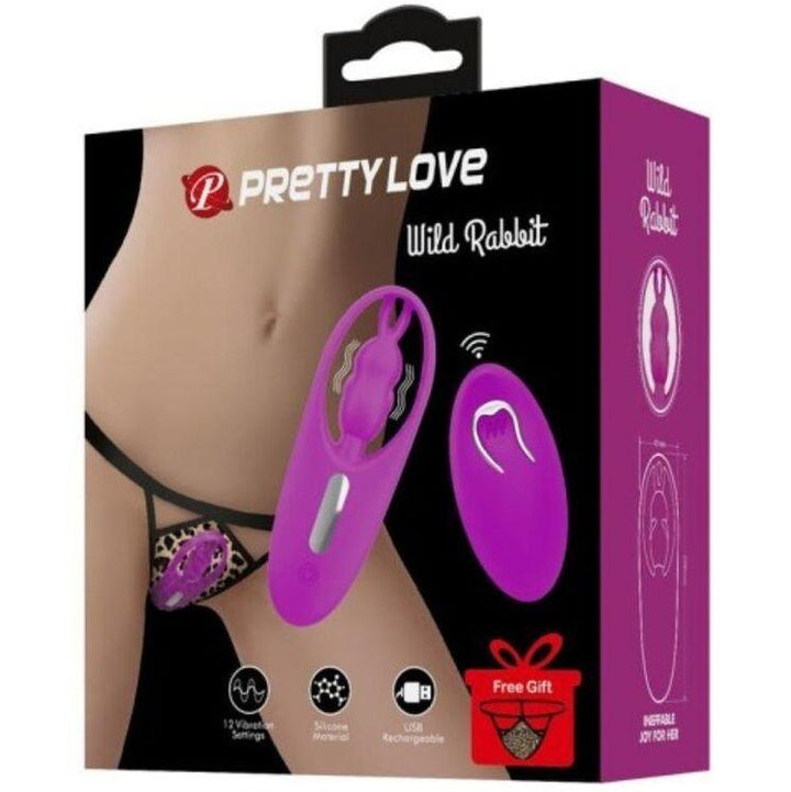 PRETTY LOVE - WILD RABBIT STIMULATOR FÜR HÖSCHEN MIT FERNBEDIENUNG FLIEDER - INTIM SPACE Online Sexshop