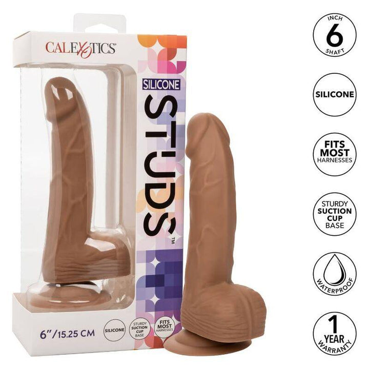 CALEXOTICS - SILIKON-NIETEN 15.24 CM BRAUN - INTIM SPACE Online Sexshop