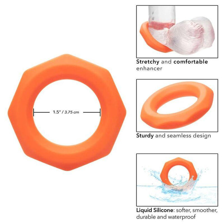 CALEXOTICS - ALPHA SEXAGON RING ORANGE - INTIM SPACE Online Sexshop