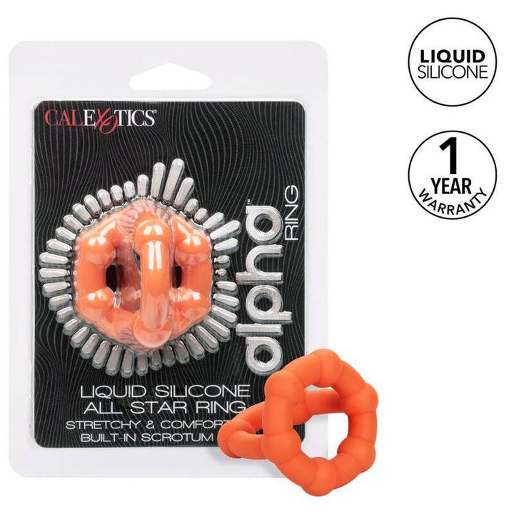 CALEXOTICS - ALPHA ALL STAR RING ORANGE - INTIM SPACE Online Sexshop