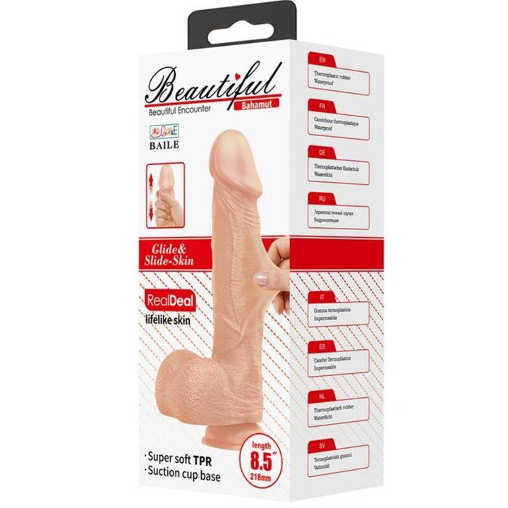 BAILE - SCHÖNE BEGEGNUNG BAHAMUT FLEXIBLER REALISTISCHER DILDO 21.8 CM NATÜRLICH - INTIM SPACE Online Sexshop