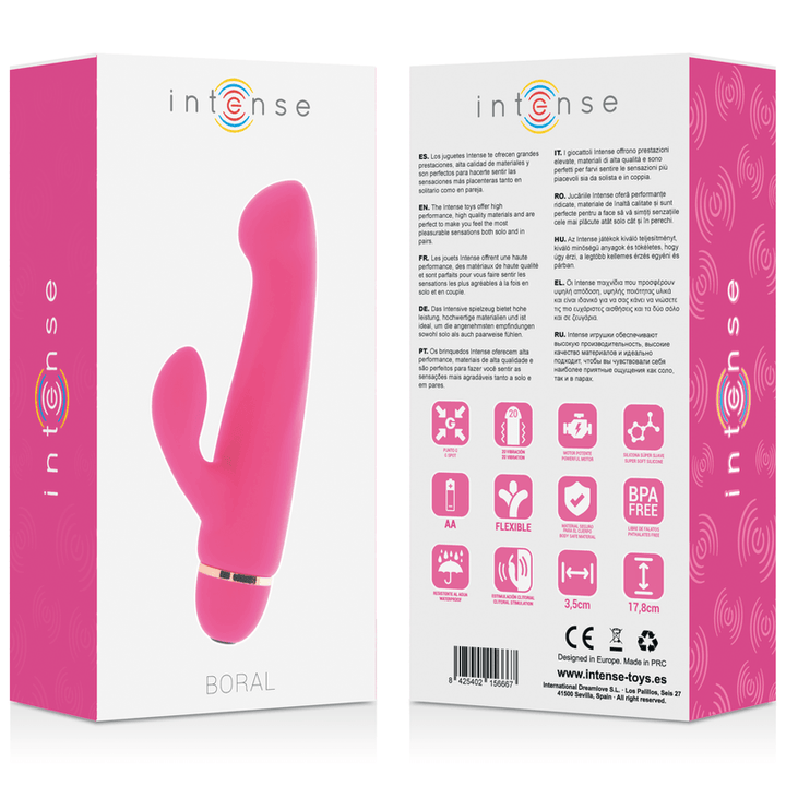 INTENSE - BORAL 20 GESCHWINDIGKEITEN SILIKON ROSA - INTIM SPACE Online Sexshop