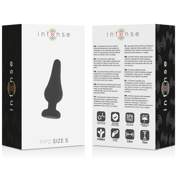 INTENSE - ANALPLUG PIPO - SCHWARZES SILIKON 9,8 CM - INTIM SPACE Online Sexshop