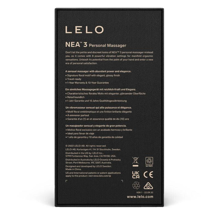 LELO - NEA - PERSÖNLICHES MASSAGERT SCHWARZ - INTIM SPACE Online Sexshop