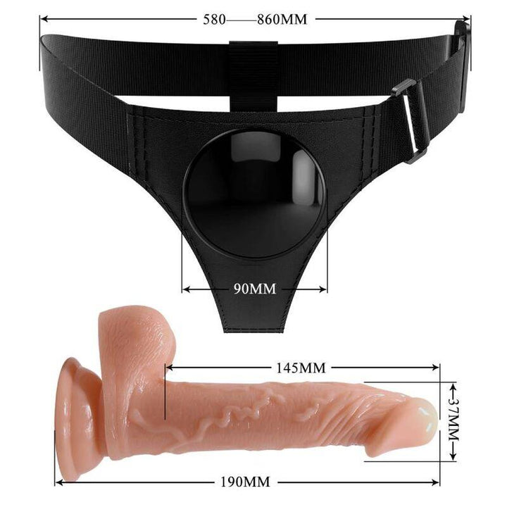 PRETTY LOVE - HARNESS-HOSE UNIVERSAL-HARNESS MIT DILDO KEVIN 19 CM NATURAL - INTIM SPACE Online Sexshop