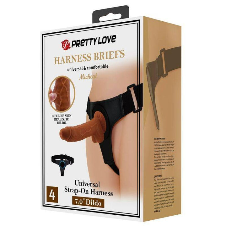 PRETTY LOVE - HARNESS-HOSE UNIVERSAL-HARNESS MIT DILDO MICHEAL 20 CM SCHWARZ - INTIM SPACE Online Sexshop