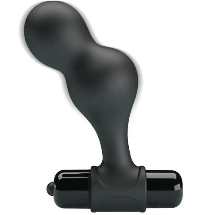 MR PLAY - SCHWARZER SILIKON-VIBRATOR-ANALSTECKER - INTIM SPACE Online Sexshop