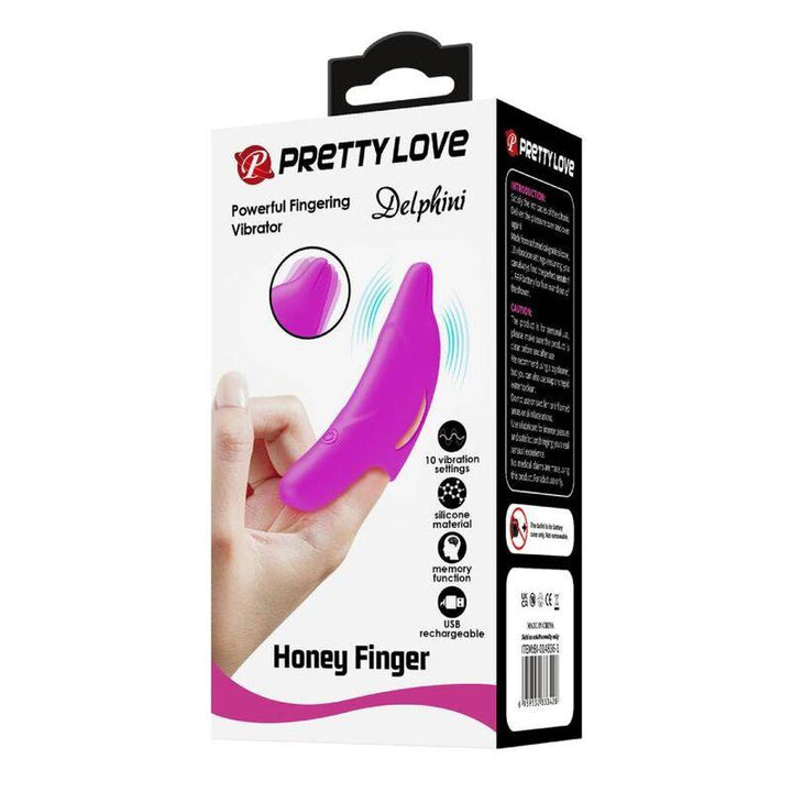 PRETTY LOVE - DELPHINI LEISTUNGSSTARKER LILA FINGERSTIMULATOR - INTIM SPACE Online Sexshop