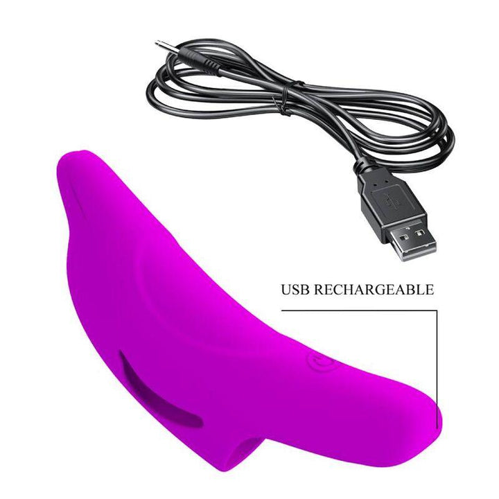 PRETTY LOVE - DELPHINI LEISTUNGSSTARKER LILA FINGERSTIMULATOR - INTIM SPACE Online Sexshop