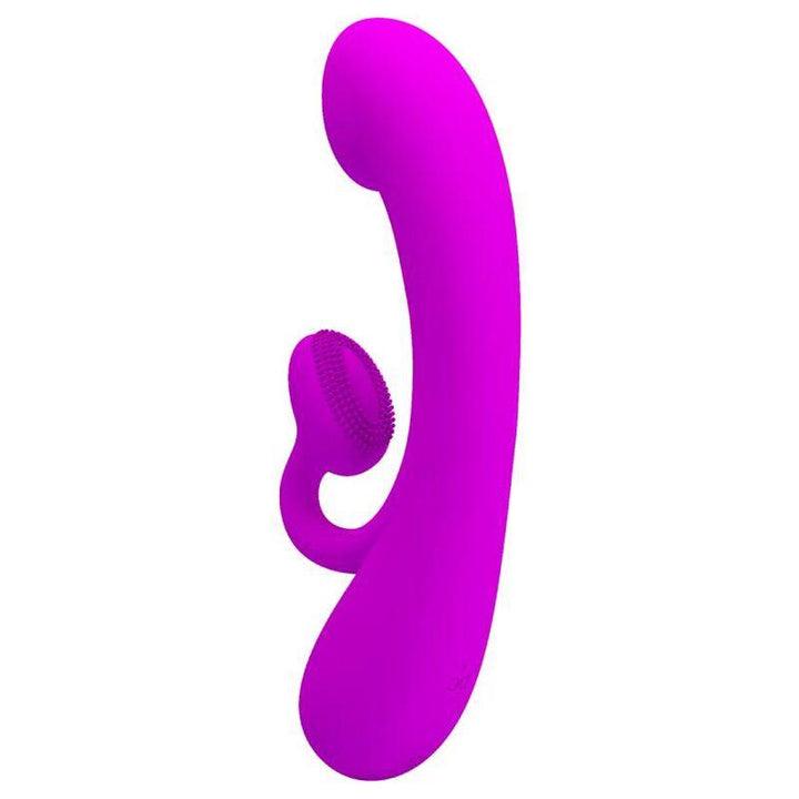 PRETTY LOVE - AUFRICHTIGER VIBRATOR UND KLITORIS-SAUGER AUS VIOLETTEM SILIKON - INTIM SPACE Online Sexshop