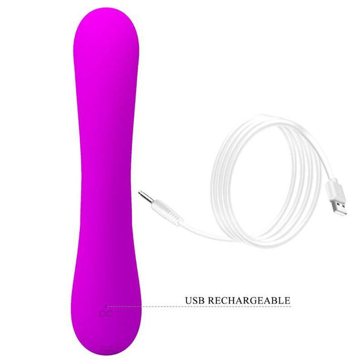 PRETTY LOVE - AUFRICHTIGER VIBRATOR UND KLITORIS-SAUGER AUS VIOLETTEM SILIKON - INTIM SPACE Online Sexshop