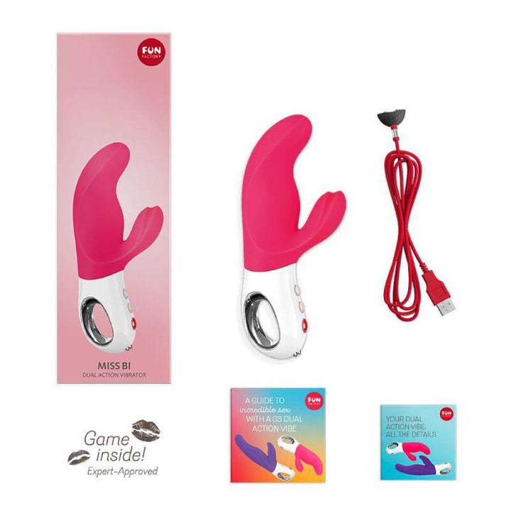 FUN FACTORY - MISS BI DUAL VIBRATOR ROSA WEISS - INTIM SPACE Online Sexshop