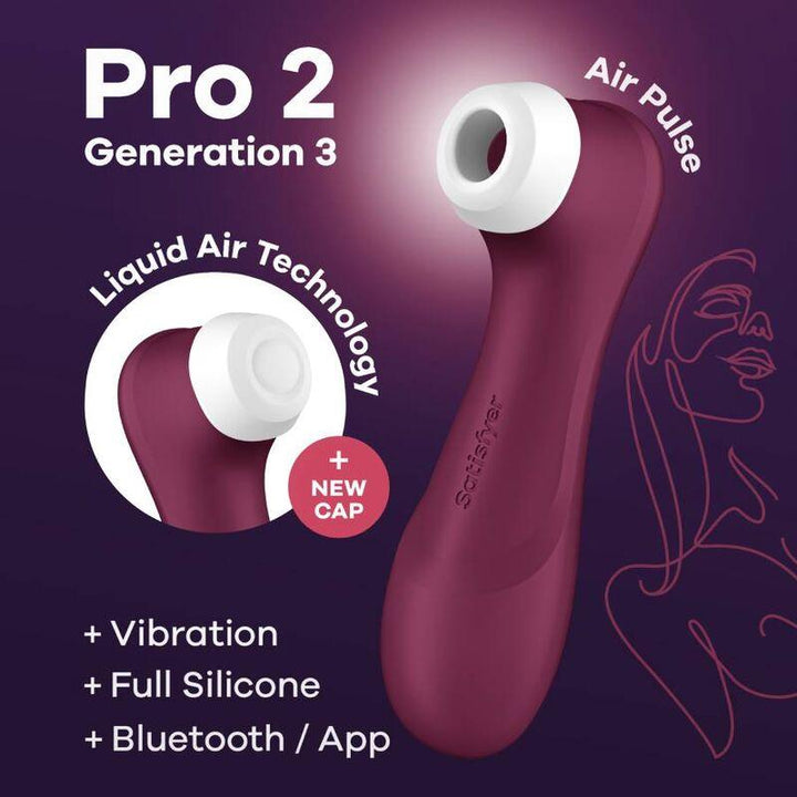 SATISFYER - PRO - GENERATION - WINE RED BLUETOOTH - APP - INTIM SPACE Online Sexshop