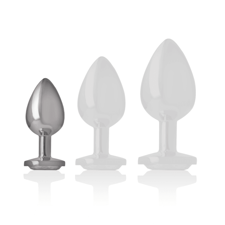 INTENSE - ANALPLUG AUS ALUMINIU MMETALL MIT SILBERNEM KRISTALL, GRÖSSE S - INTIM SPACE Online Sexshop