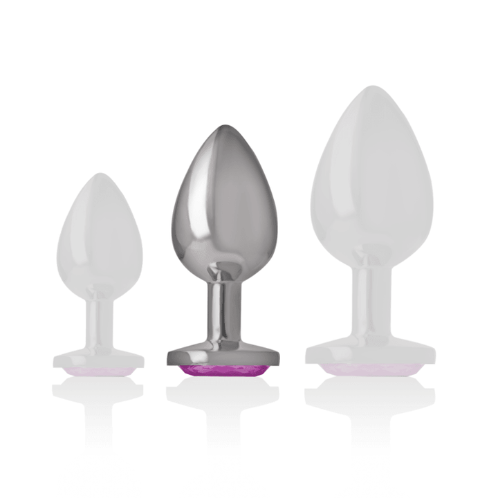 INTENSE - ANALPLUG AUS ALUMINIUMMETALL MIT ROSA KRISTALL, GRÖSSE M - INTIM SPACE Online Sexshop