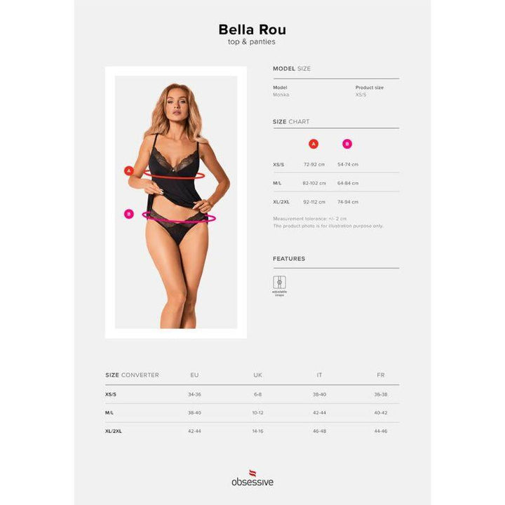 OBSESSIVE - BELLA ROU TOP - HÖSCHE XS/S - INTIM SPACE Online Sexshop