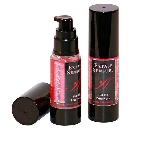 EXTASE SENSUAL - MASSAGEÖL MIT EXTRA FRISCHEM ERDBEER EFFEKT 30 ML - INTIM SPACE Online Sexshop