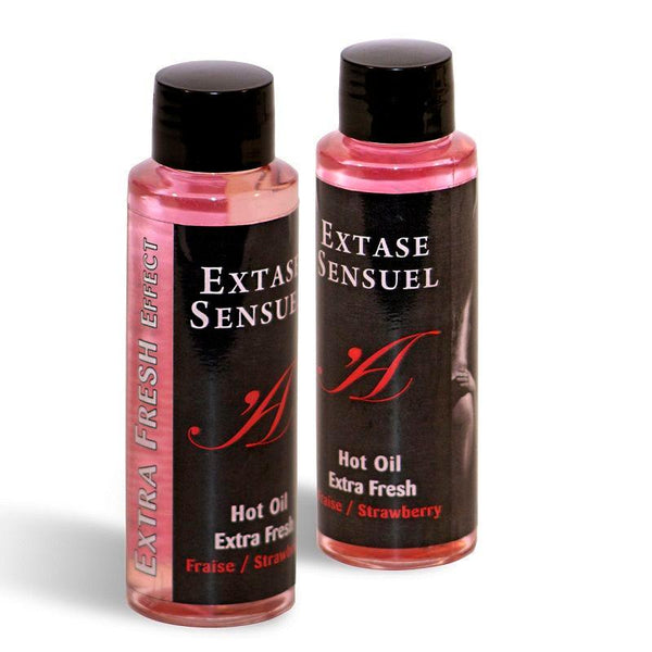 EXTASE SENSUAL - MASSAGEÖL MIT EXTRA FRISCHEM ERDBEEREFFEKT 100 ML - INTIM SPACE Online Sexshop