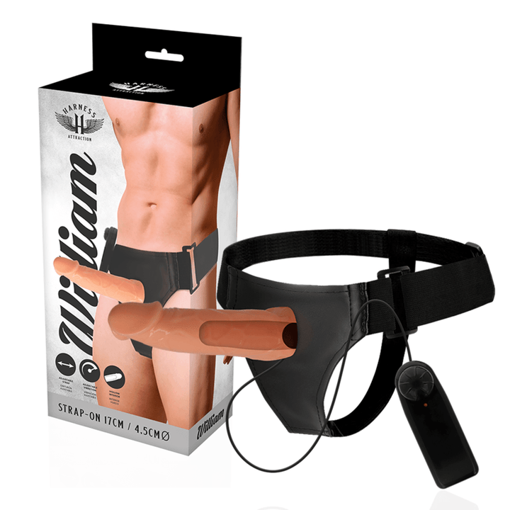 HARNESS ATTRACTION - WILLIAN HOLLOW RNES MIT VIBRATOR 17 CM -O- 4.5 CM - INTIM SPACE Online Sexshop