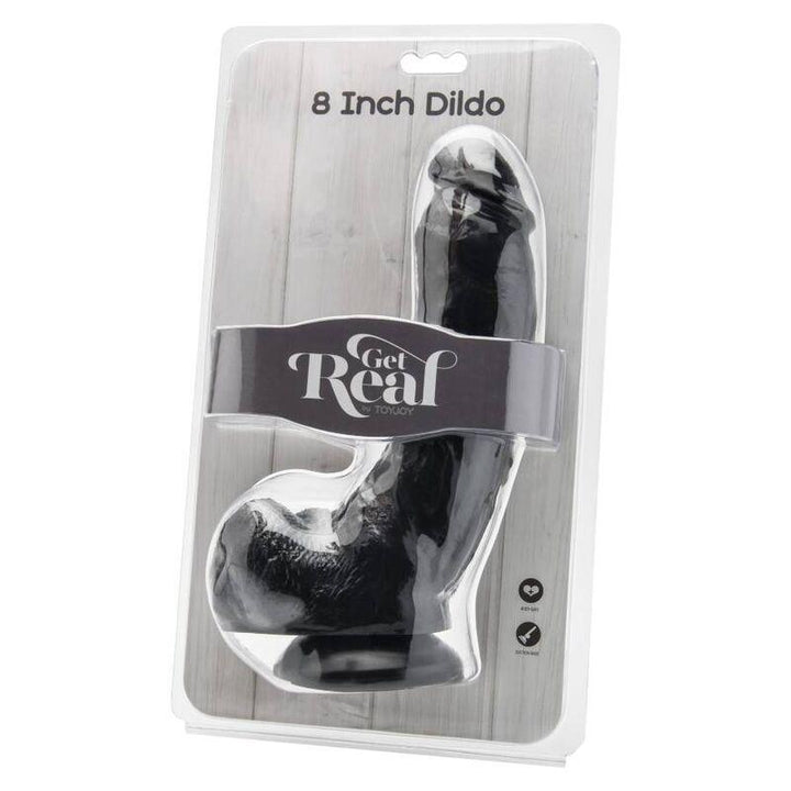 GET REAL - DILDO 20,5 CM MIT KUGELN SCHWARZ - INTIM SPACE Online Sexshop