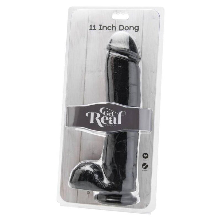 GET REAL - DILDO 28 CM MIT SCHWARZEN EIEREN - INTIM SPACE Online Sexshop