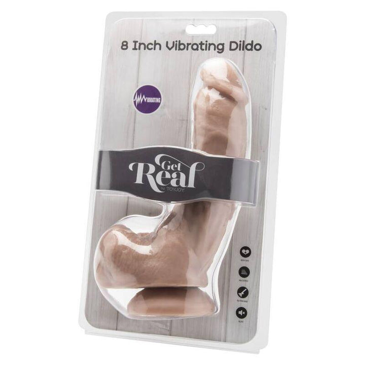 GET REAL - DILDO 20,5 CM MIT KUGELN VIBRATOR HAUT - INTIM SPACE Online Sexshop