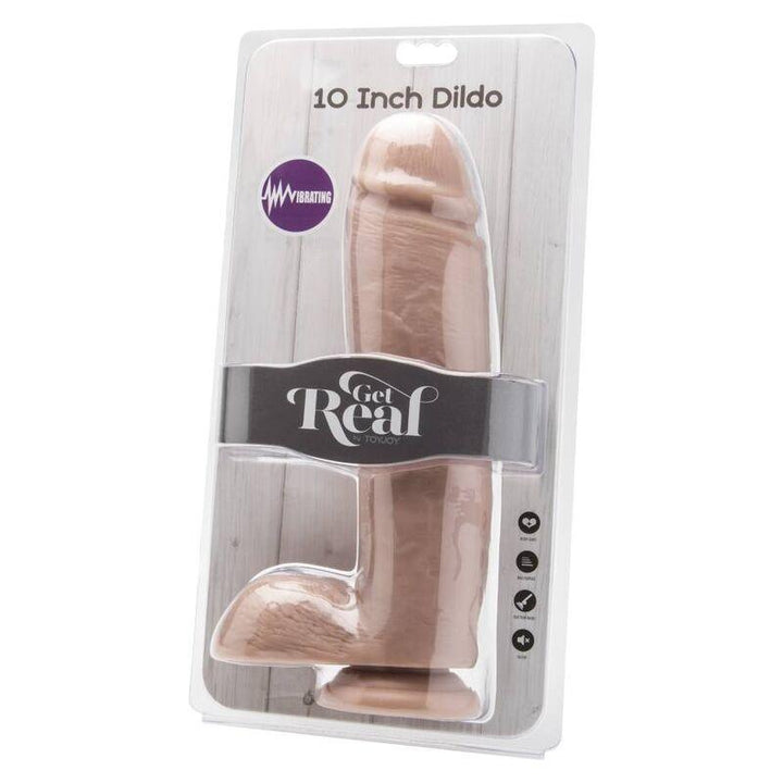 GET REAL - DILDO 25,5 CM MIT KUGELN VIBRATOR HAUT - INTIM SPACE Online Sexshop